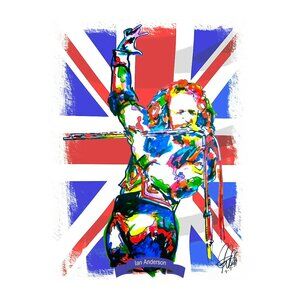 Ian Anderson Jethro Tull Rock Music Poster Print Wall Art 13x19